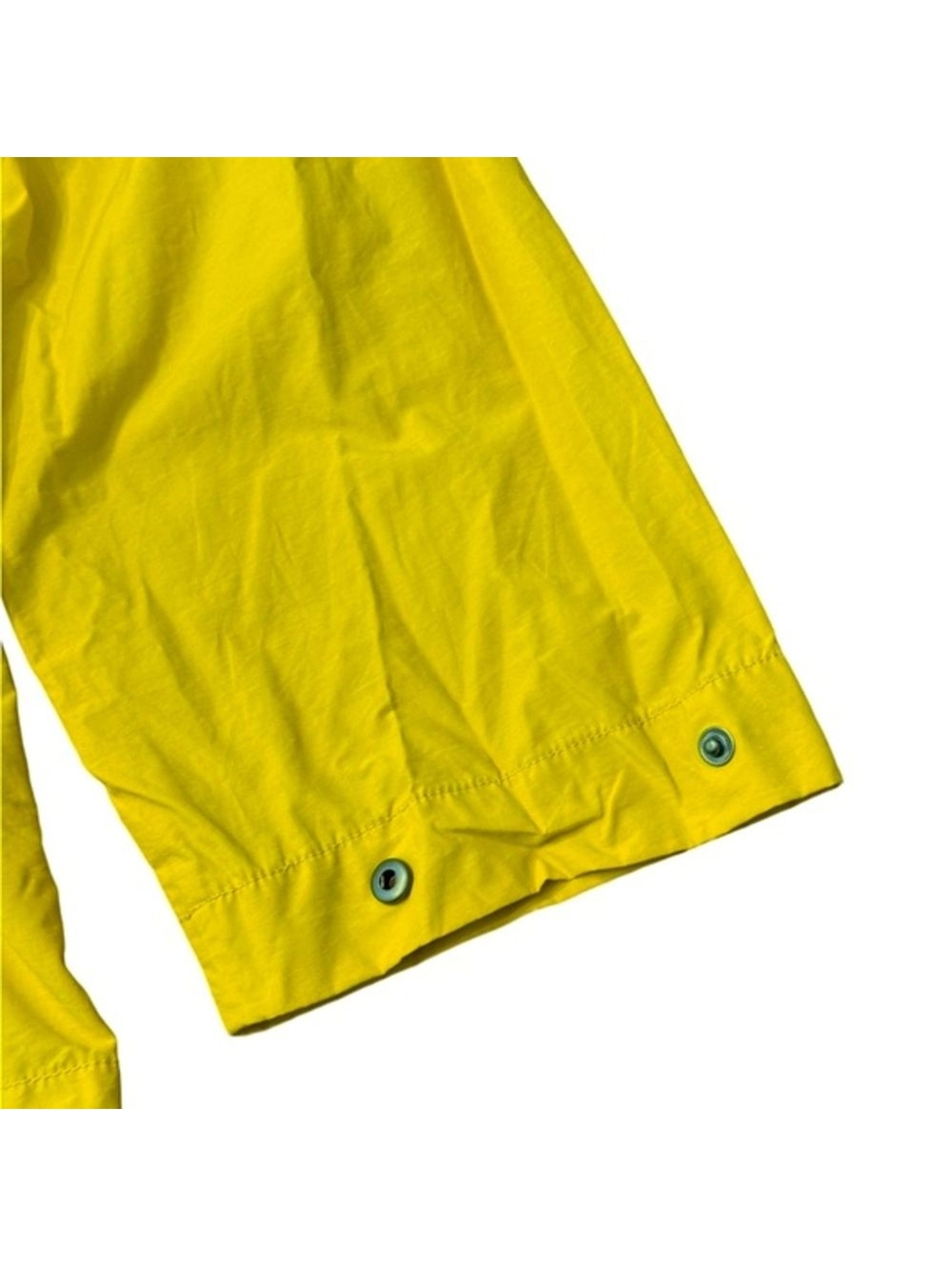 Eileen Fisher Light Organic Cotton Nylon Jacket Hooded Yellow Women’s Size S - Picture 9 of 11
